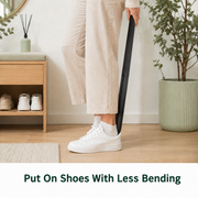 Magnetic Wooden Long-Handle Shoehorn with Wall Holder