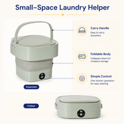 Foldable Mini Laundry Machine – Compact Portable Washer