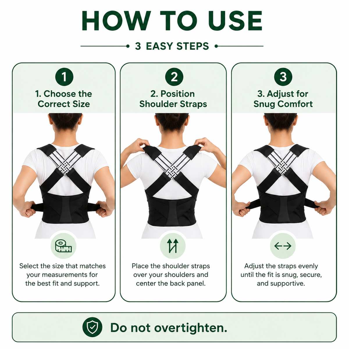 Adjustable Posture Support Shaper – Shoulder & Waist Brace